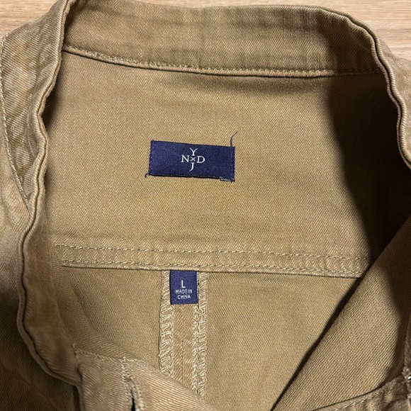 NYDJ Camel Denim Animal Print Jacket Button Down - Picture 2 of 11